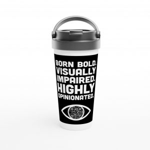 White 15oz Stainless Steel Travel Mug