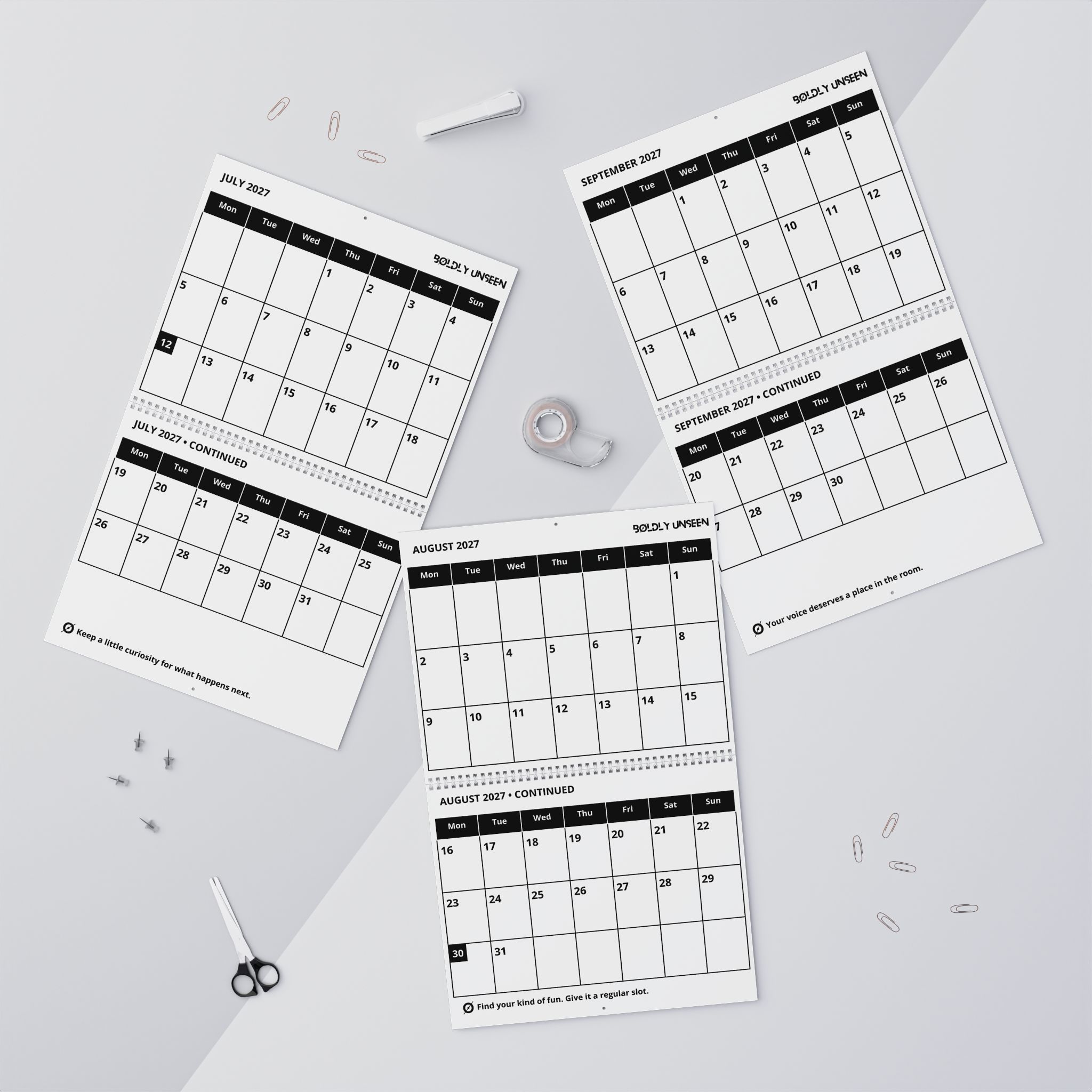 2027 Large Print Wall Calendar | Northern Ireland | Two-Page Month Grid - Image 12