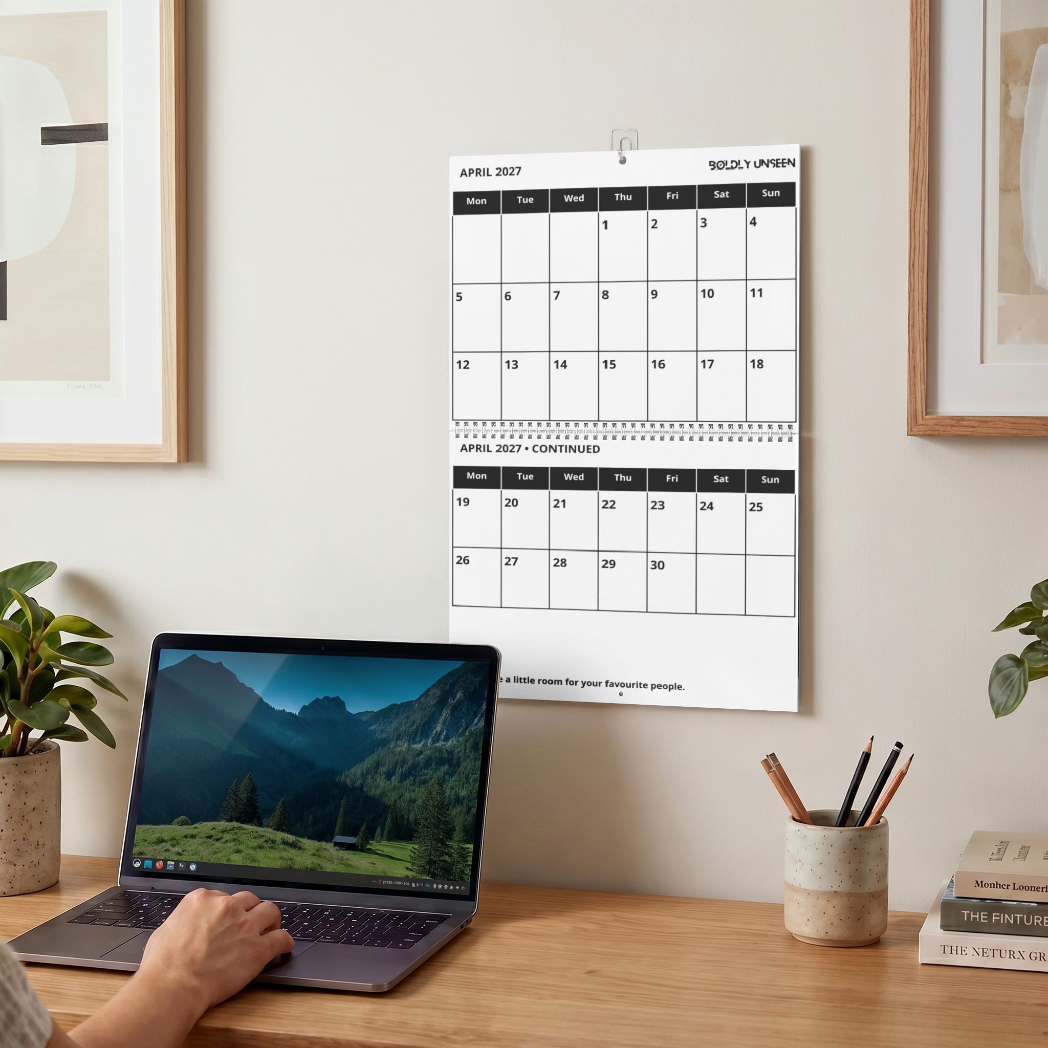 2027 Large Print Wall Calendar | Northern Ireland | Two-Page Month Grid - Image 6