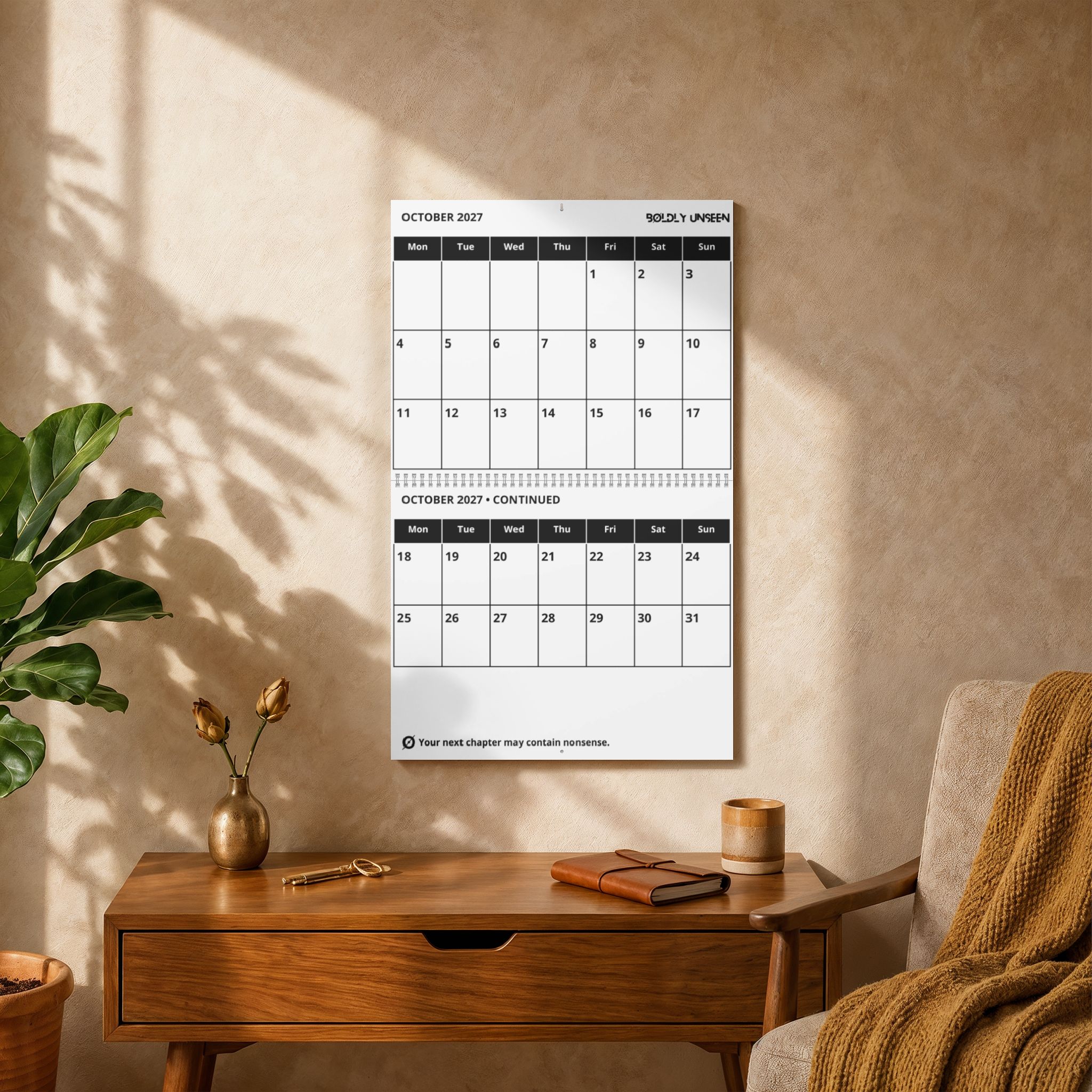 2027 Large Print Wall Calendar | Northern Ireland | Two-Page Month Grid - Image 8