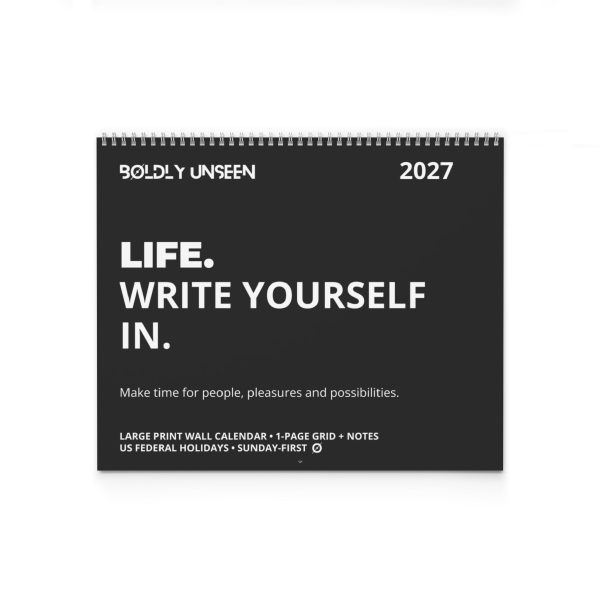 Cover of the 2027 large print wall calendar, US federal holidays edition