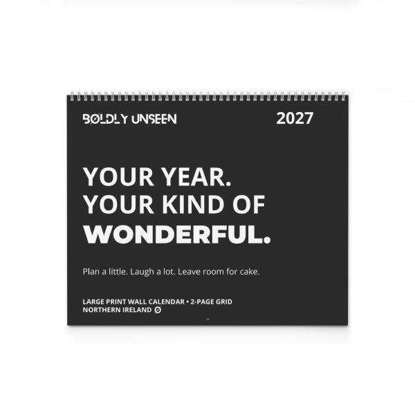 2027 Large Print Wall Calendar | Northern Ireland | Two-Page Month Grid
