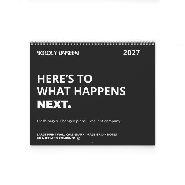 Cover of the 2027 large print wall calendar, UK & Ireland combined edition