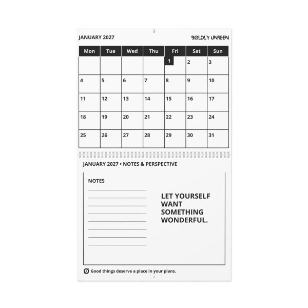 Preview of the England & Wales edition 2027 large print wall calendar
