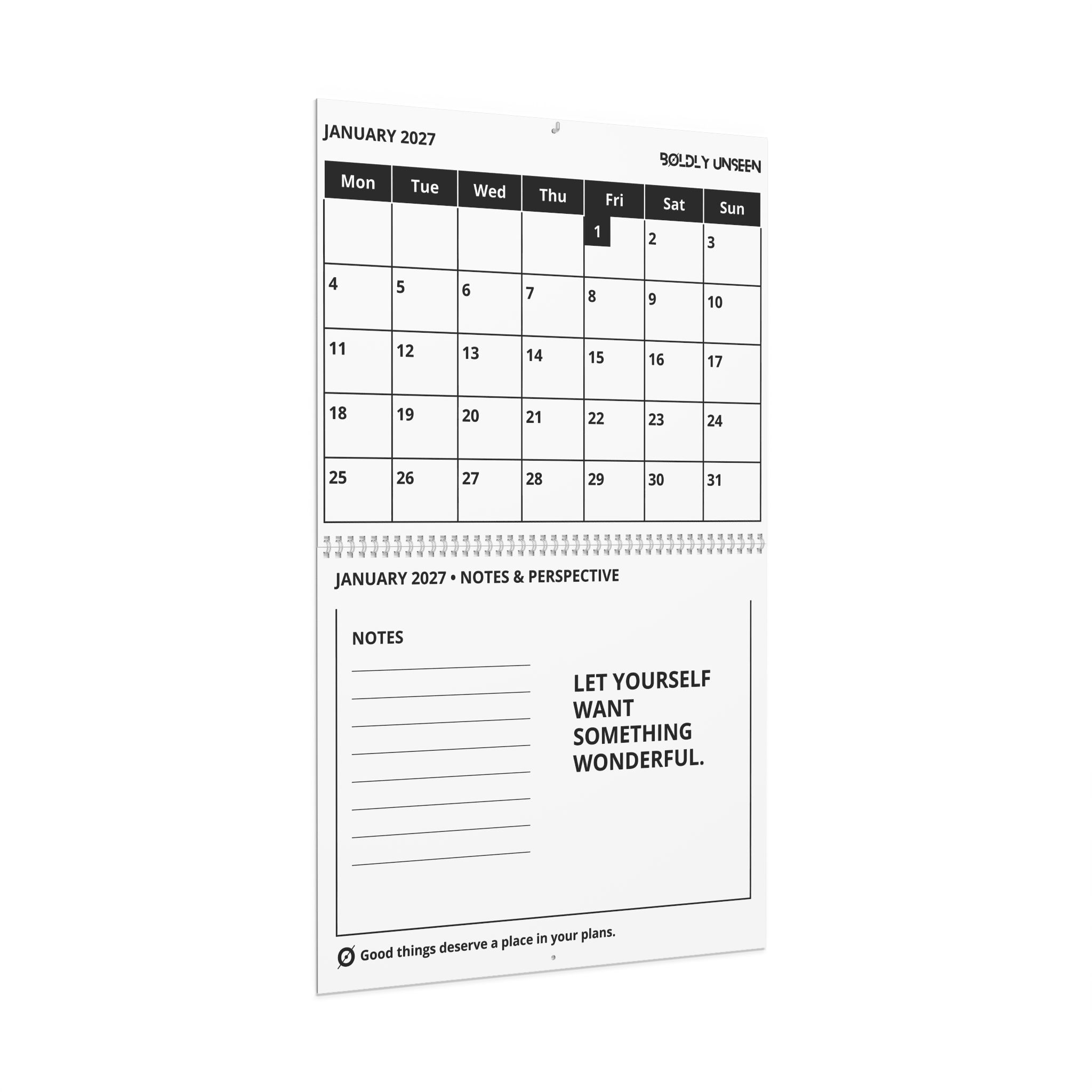 Preview of the England & Wales edition 2027 large print wall calendar