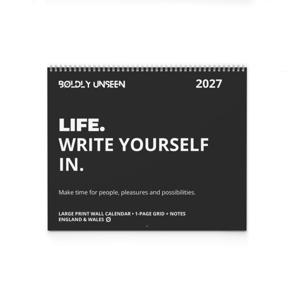 Cover of the 2027 large print wall calendar, England & Wales edition
