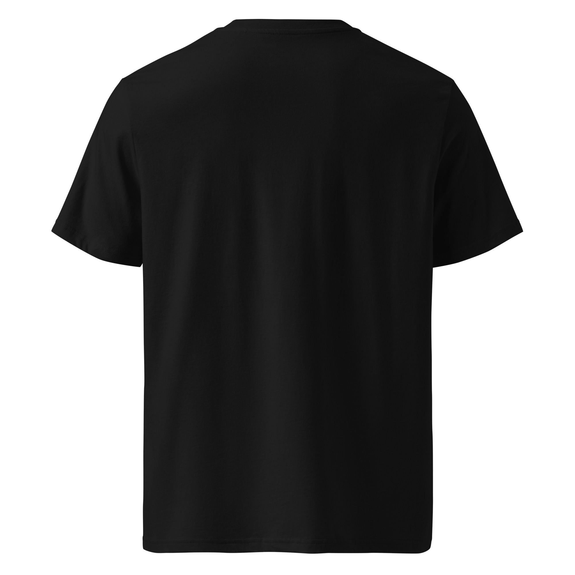 Blind Isn’t Black and White. – Organic T-Shirt, black t-shirt, plain back view