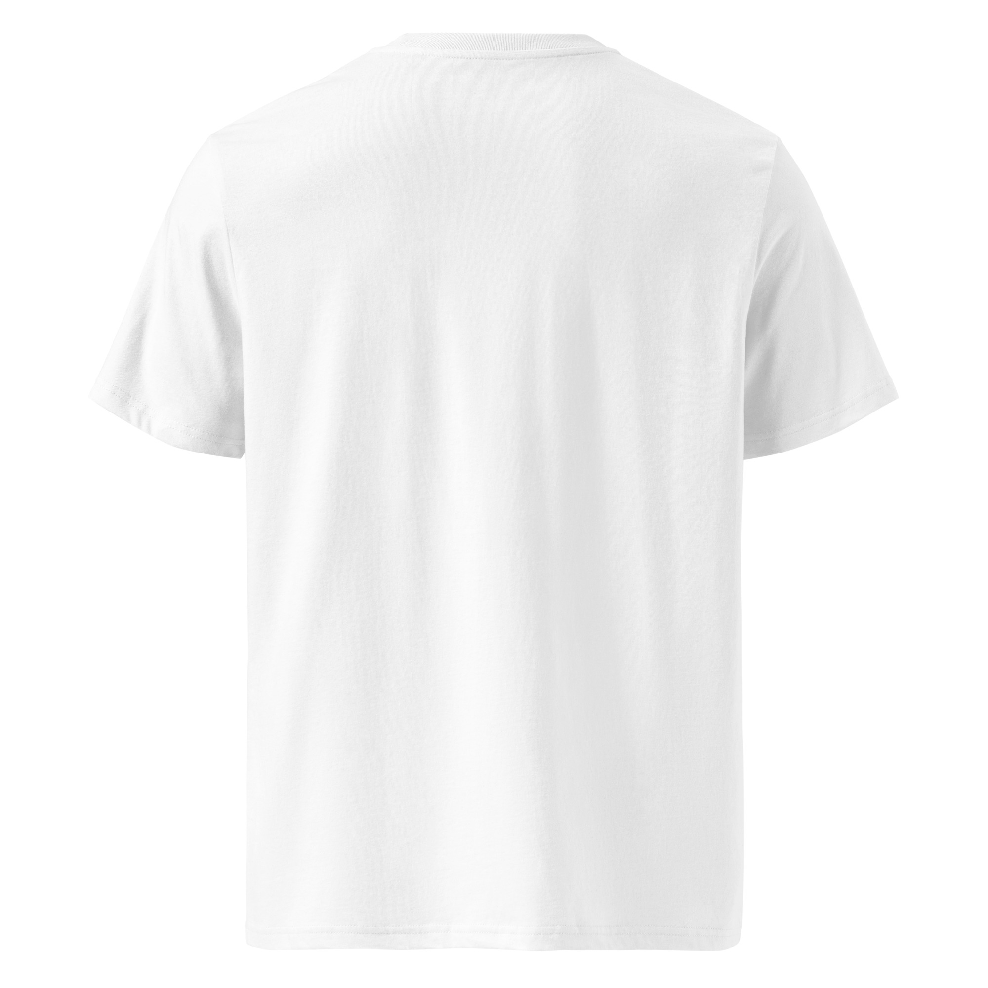 Blind Isn’t Black and White. – Organic T-Shirt, white t-shirt, plain back view